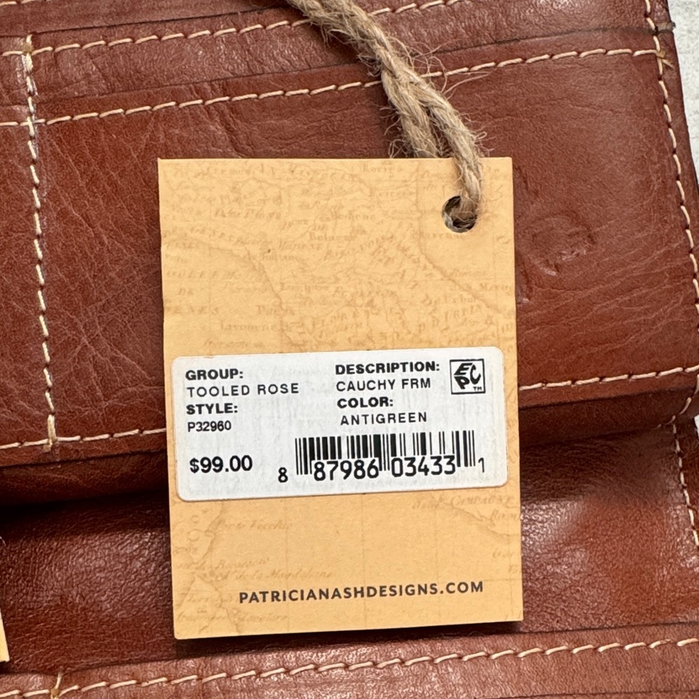 Patricia Nash Green Embossed Floral Wallet NWT - Picture 11 of 11